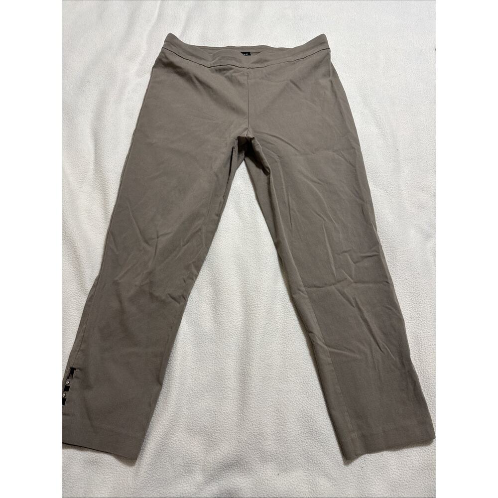 Womens Pants Beige Capris Counterparts Brand Pearl Accents Size 12